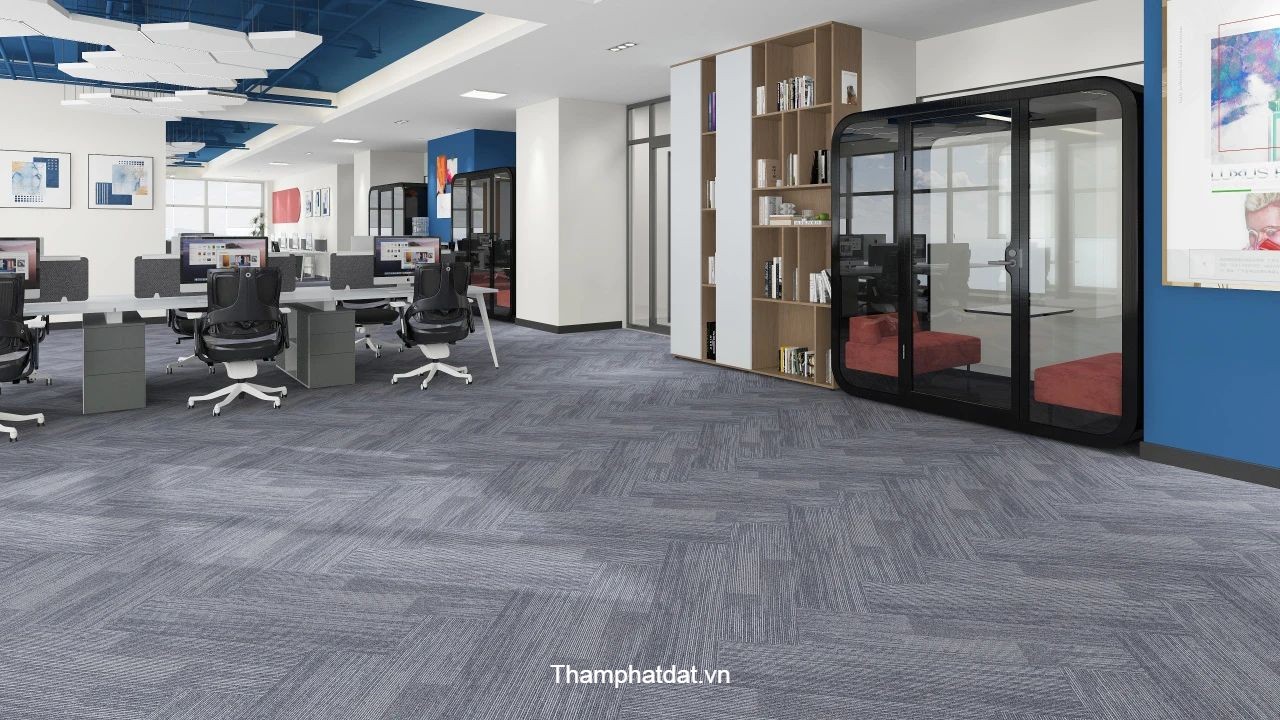 thảm lót sàn văn phòng xương cá